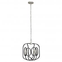  316P04SOBL - Eliptico 4-Lt Pendant - Silverado/Black