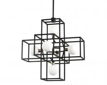  325P06CBHG - Plaza 6-Lt Pendant - Carbon/Havana Gold