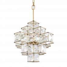  329C06CG - Cubic 6-Lt Chandelier - Calypso Gold