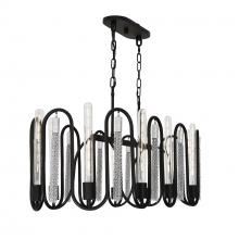  354N10MBCH - Darden 10-Lt Linear Pendant - Matte Black/Painted Chrome