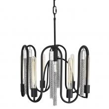  354P06MBCH - Darden 6-Lt Pendant - Matte Black/Painted Chrome