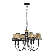  362C06BL - Cayman 6-Lt Chandelier - Black