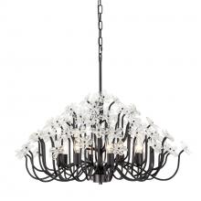  378C08MB - Wildflower 8-Lt Chandelier - Matte Black