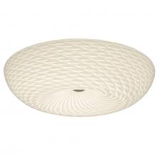  AC1585 - Swirled 3-Lt Large Flush Mount - French Feather