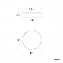 WAC US FM-20515-40-BK/AB - Salvo Flush Mount Light