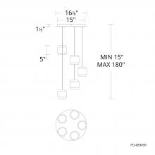 WAC US PD-68905R-AB - Banded Chandelier Light