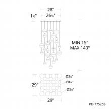 WAC US PD-77525S-BC - Cyllindra Chandelier Light