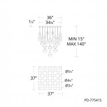 WAC US PD-77541S-BC - Cyllindra Chandelier Light