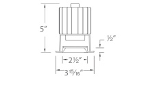 WAC US R2RD1T-FTWB-BK - Volta 2" Round Shallow Regressed Downlight Trim