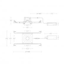  R3BRDN-FWD-WT - Ocular 3.0 Dim-to-Warm Round Downlight Trim and Remodel Housing with New Construction Frame-In Kit