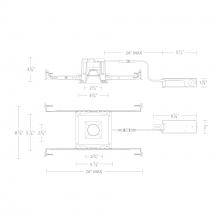  R3BSDN-FWD-BK - Ocular 3.0 Dim-to-Warm Square Downlight Trim and Remodel Housing with New Construction Frame-In Ki