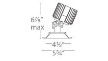 WAC US R4SAT-NTWA-HZ - Volta 4.5" Square Adjustable Trim with LED Light Engine