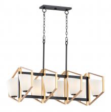  26358SWGLDBK - Oblique-Linear Pendant