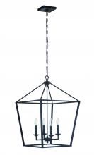  52936-FB - Flynt 4 Light Large Foyer in Flat Black