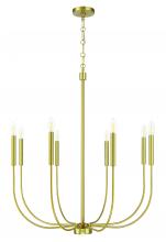  59828-SB - Traci 8 Light Chandelier in Satin Brass