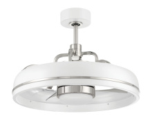 Craftmade TYL24WPLN3-NWF - Taylor 20" 3-Blade Ceiling Fan in White/Polished Nickel w/ Clear Acrylic Blades