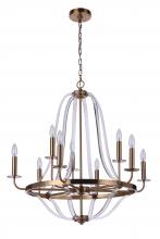 Craftmade 57729-SB - Graclyn 9 Light Chandelier in Satin Brass