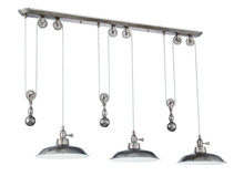  P403-TS - 3 Light Pulley Pendant w/Metal Shade