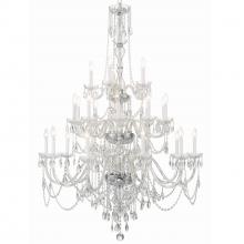  1156-CH-CL-MWP - Traditional Crystal 25 Light Hand Cut Crystal Polished Chrome Chandelier