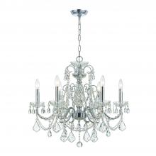  3226-CH-CL-SAQ - Imperial 6 Light Spectra Crystal Polished Chrome Chandelier