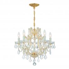  4405-GD-CL-S - Maria Theresa 6 Light Swarovski Strass Crystal Gold Chandelier