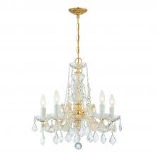  4476-GD-CL-S - Maria Theresa 5 Light Swarovski Strass Crystal Gold Chandelier