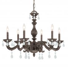  5036-VB-CL-SAQ - Paris Market 6 Light Spectra Crystal Venetian Bronze Chandelier