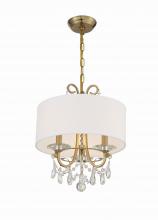  6623-VG-CL-S - Othello 3 Light Swarovski Strass Crystal Vibrant Gold Mini Chandelier