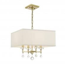  8105-AG - Paxton 4 Light Aged Brass Mini Chandelier