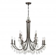  8829-VZ-CL-SAQ - Bridgehampton 12 Light Spectra Crystal Vibrant Bronze Chandelier