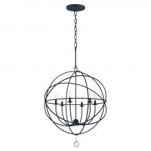 Crystorama 9226-BK - Solaris 6 Light Black Chandelier