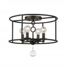  9267-EB - Cameron 4 Light English Bronze Semi Flush Mount