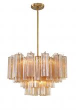  ADD-308-AG-AM - Addis 9 Light Aged Brass Chandelier