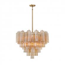  ADD-312-AG-AM - Addis 12 Light Aged Brass Chandelier