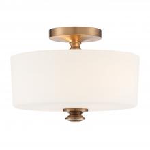  TRA-A3302-VG - Travis 2 Light Vibrant Gold Semi Flush Mount