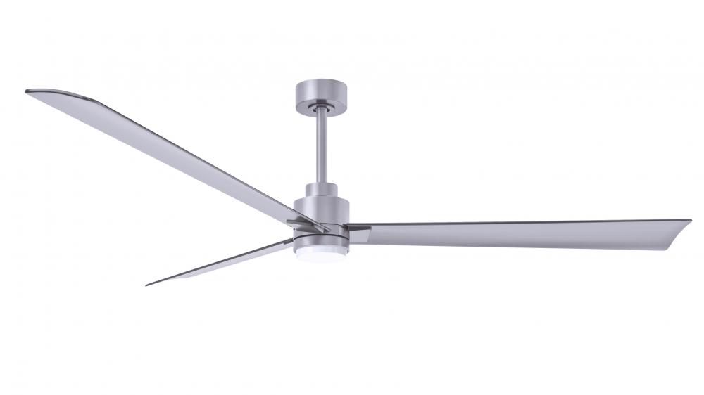 Alessandra 3-blade transitional ceiling fan in brushed nickel finish with brushed nickel blades. O