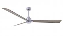  AK-BN-GA-72 - Alessandra 3-blade transitional ceiling fan in brushed nickel finish with gray ash blades. Optimiz