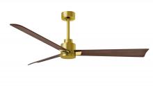  AK-BRBR-WN-56 - Alessandra 3-blade transitional ceiling fan in brushed brass finish with walnut blades. Optimized