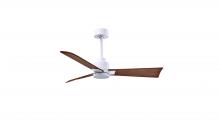  AK-MWH-WN-42 - Alessandra 3-blade transitional ceiling fan in matte white finish with walnut blades. Optimized fo