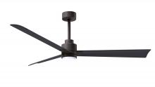 Matthews Fan Company AKLK-TB-BK-56 - Alessandra 3-blade transitional ceiling fan in textured bronze finish with matte black blades. Opt