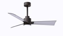  AKLK-TB-BN-42 - Alessandra 3-blade transitional ceiling fan in textured bronze finish with brushed nickel blades.