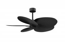  AKTP-BK-BK - Alessandra Tropical 5-blade ceiling fan in Matte Black and Matte Black blades.