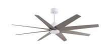  AN-MWH-BN-64 - Ariella 8-blade ceiling fan in Matte White and Brushed Nickel blades