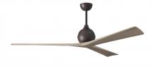  IR3-TB-GA-72 - Irene-3 three-blade paddle fan in Textured Bronze finish with 72” gray ash tone blades.