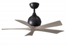 Matthews Fan Company IR5-BK-GA-42 - Irene-5 five-blade paddle fan in Matte Black finish with 42" with gray ash blades.