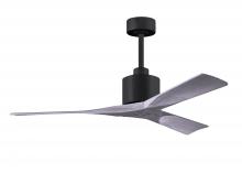  NK-BK-BW-52 - Nan 6-speed ceiling fan in Matte Black finish with 52” solid barn wood tone wood blades