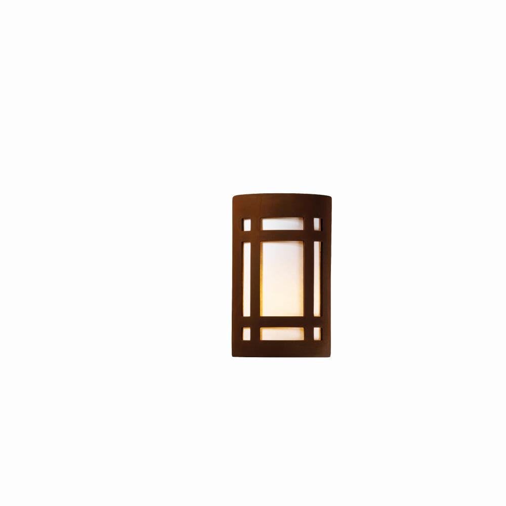 Small ADA Craftsman Window LED Wall Sconce- Open Top & Bottom (Outdoor)