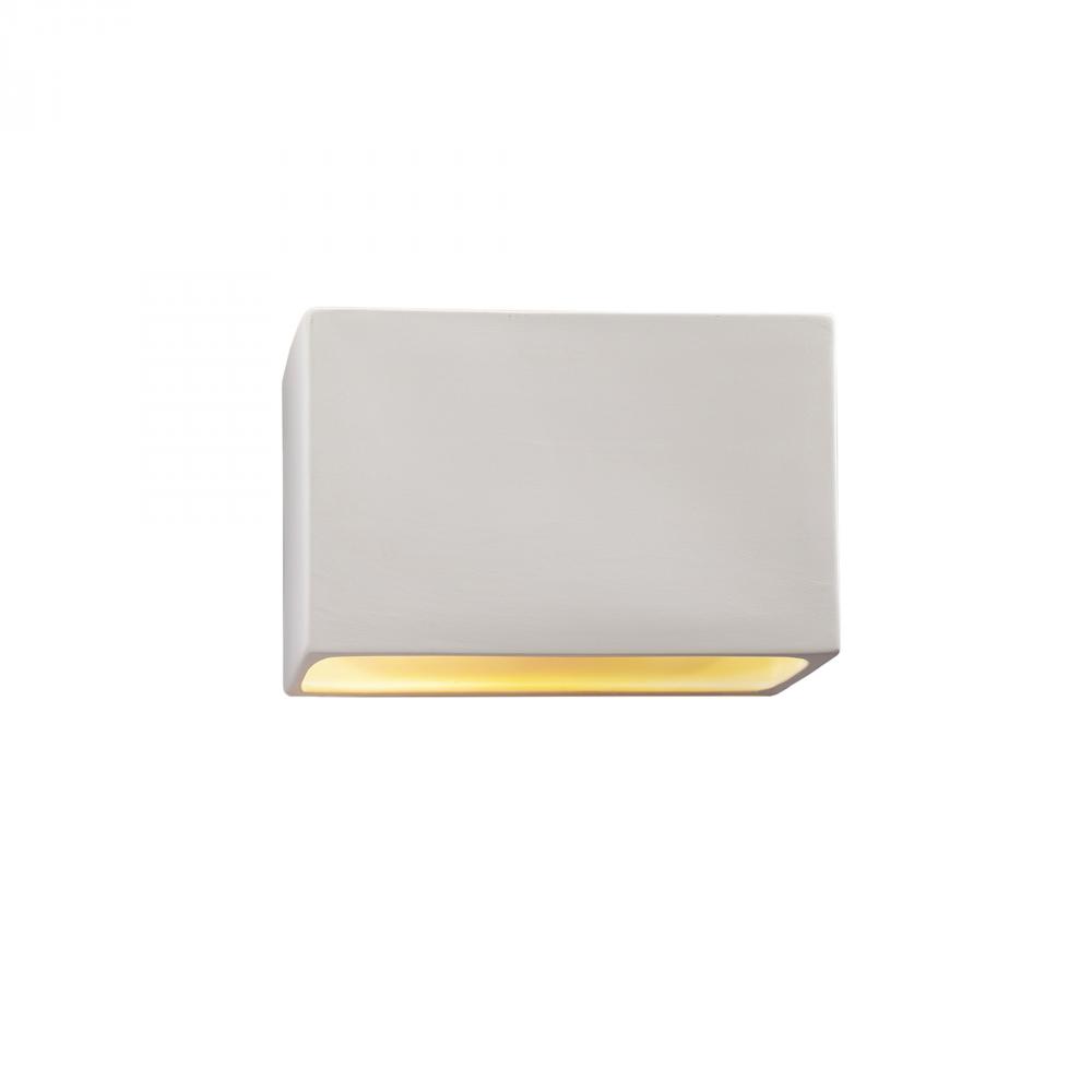 Small ADA Wide Rectangle LED Wall Sconce - Closed Top