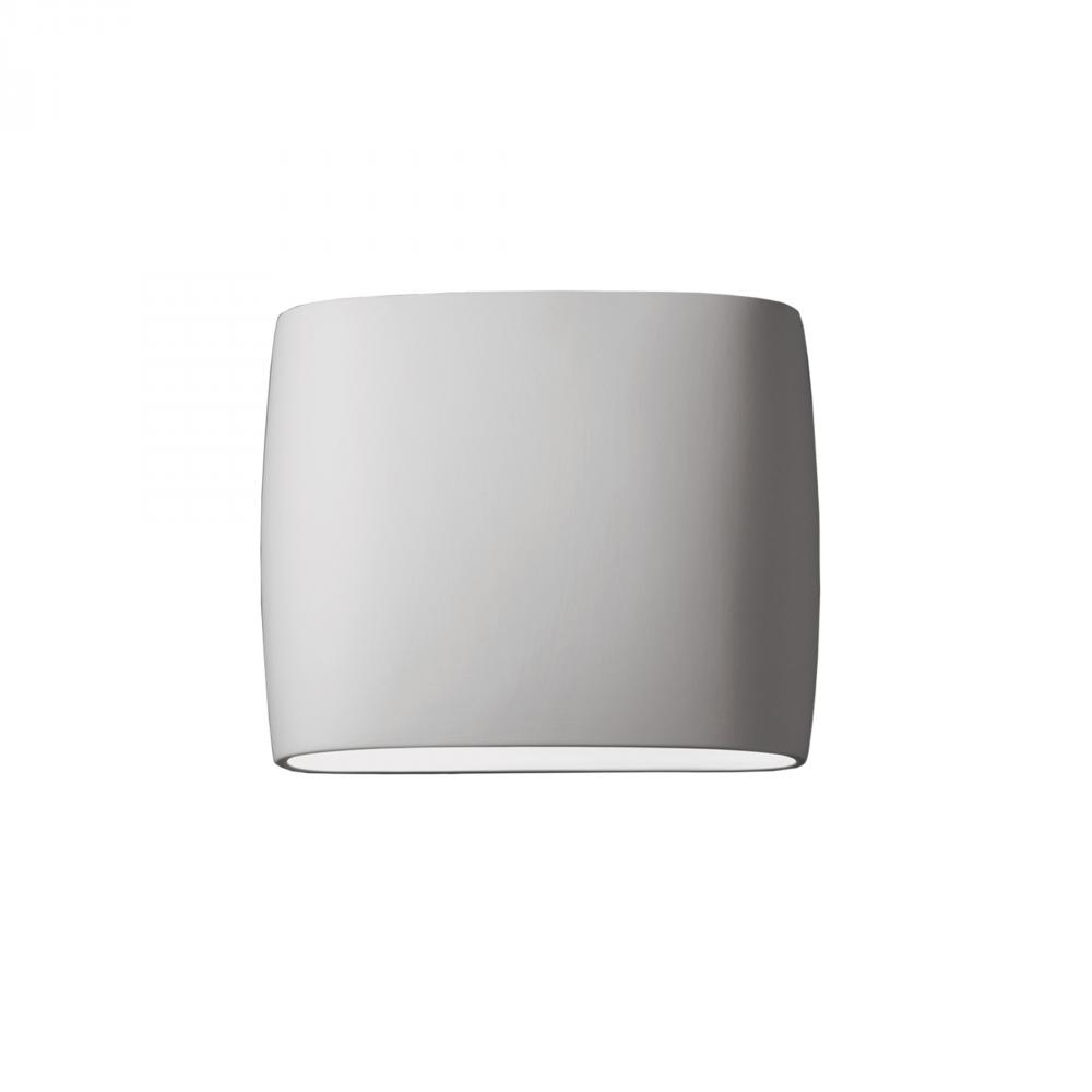 Wide ADA Oval LED Wall Sconce - Closed Top
