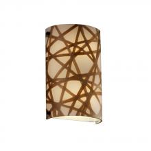 Justice Design Group 3FRM-5541-CONN-MBLK - Finials Cylinder Wall Sconce (ADA)